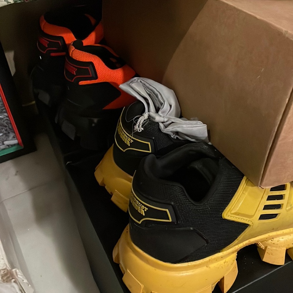 Orange Prada Cloudbust Thunder Sneakers - Picture 5 of 5